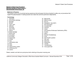 Module 9: Patient Care Procedures California Community Colleges