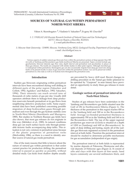 Sources of Natural Gas Within Permafrost North-West Siberia