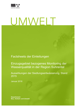 Factsheets Der Einleitungen Einzugsgebiet Bezogenes