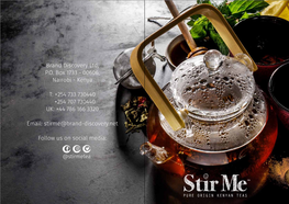 Stirme Tea Product Information 2019