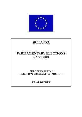 Sri Lanka Parliamentary Elections 2 April 2004