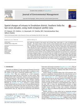 Spatial Changes of Estuary in Ernakulam District, Southern India for Last Seven Decades, Using Multi-Temporal Satellite Data