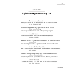 Lighthouse Digest Doomsday List