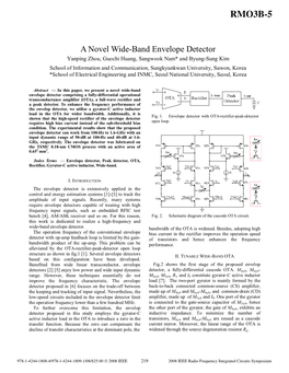 A Novel Wide-Band Envelope Detector