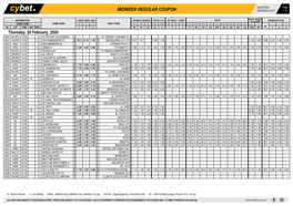 Midweek Regular Coupon 20/02/2020 09:27 1 / 2