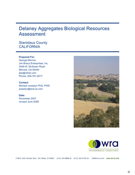 Delaney Aggregates Biological Resources Assessment