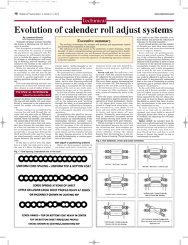 Evolution of Calender Roll Adjust Systems