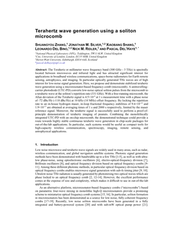 Terahertz Wave Generation Using a Soliton Microcomb