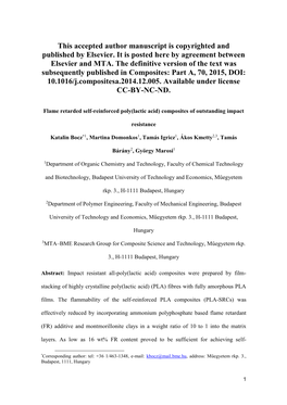 Flame Retardancy of Thermoplastic Starch Based Biocomposites