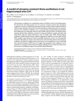 A Model of Atropine-Resistant Theta Oscillations in Rat Hippocampal Area