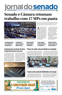 Senado E Câmara Retomam Trabalho Com 17 Mps Em Pauta