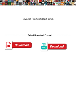 Divorce Pronunciation in Us