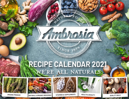 Recipe Calendar 2021