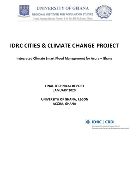 Integrated Climate Smart Flood Management for Accra – Ghana