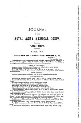 ROYAL ARMY MEDICAL CORPS. ,---- (Torps 1Rews