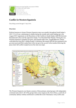 Conflict in Western Equatoria