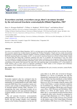 Everywhere You Look, Everywhere You Go, There's an Estuary Invaded by the Red Seaweed Gracilaria Vermiculophylla