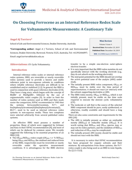 On Choosing Ferrocene As an Internal Reference Redox Scale for Voltammetric Measurements: a Cautionary Tale