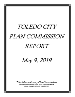 TOLEDO CITY PLAN COMMISSION REPORT May 9, 2019