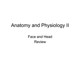 Anatomy and Physiology II