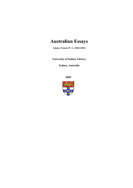 Australian Essays