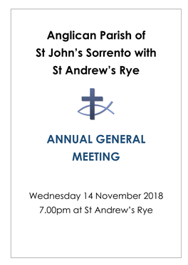 Anglican Parish of St John's Sorrento with St Andrew's Rye ANNUAL