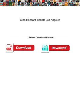 Glen Hansard Tickets Los Angeles