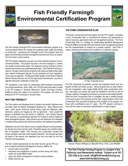 Fish Friendly Farming® Environmental Certification Program