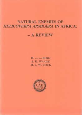Natural Enemies of Helicoverpa Armigera in Africa