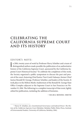 CELEBRATING the CALIFORNIA SUPREME COURT and ITS HISTORY 73 Alike