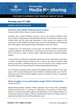 Concerns Over COVID-19 Second Wave Surface Anies Struggles In