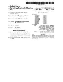 (12) Patent Application Publication (10) Pub. No.: US 2014/0256616 A1 Hsu (43) Pub