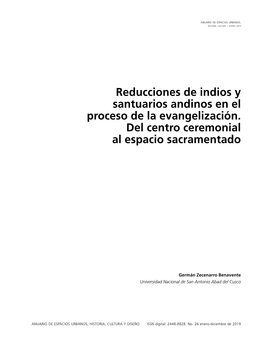 Reducciones De Indios Y Santuarios Andinos En El Proceso De La Evangelización