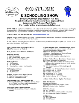 Horse Show Flyer