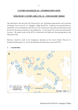 Cavern Master Plan – Information Note