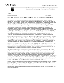 2012 Press Release