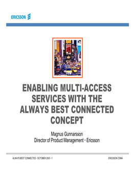 WLAN Interworking with 3G Networks