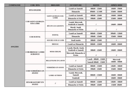 Horaires Ggd49