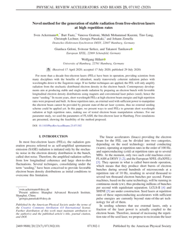 Novel Method for the Generation of Stable Radiation from Free-Electron Lasers at High Repetition Rates