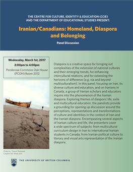 Iranian/Canadians: Homeland, Diaspora and Belonging Panel Discussion