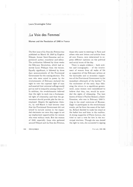 La Voix Des Femmes'