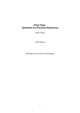 Kriya Yoga: Synthesis of a Personal Experience