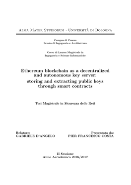 Ethereum Blockchain As a Decentralized and Autonomous Key Server: Storing and Extracting Public Keys Through Smart Contracts