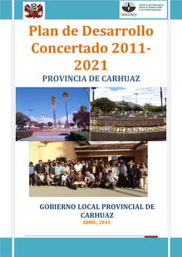 Plan De Desarrollo Concertado 2011-2021 Provincia De Carhuaz 1