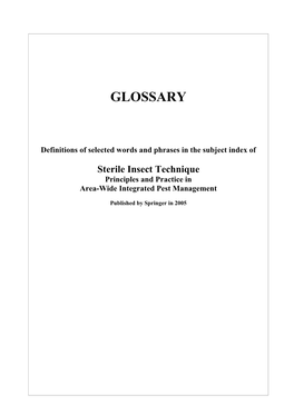 SIT Glossary