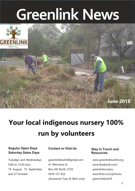 Your Local Indigenous Nursery 100% Run by Volunteers
