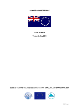 CLIMATE CHANGE PROFILE COOK ISLANDS Version 2, July 2013