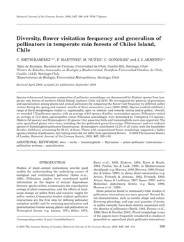 Diversity, Flower Visitation Frequency and Generalism of Pollinators In