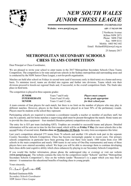 New South Wales Junior Chess League