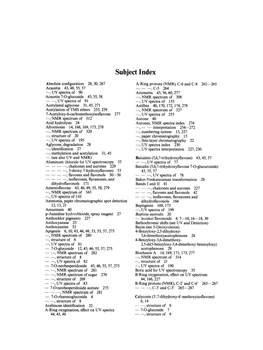 Subject Index